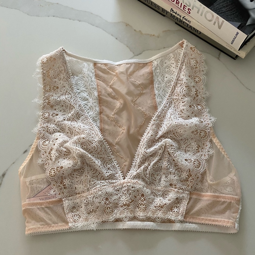NWT- Victoria Secret white Lace Bralette